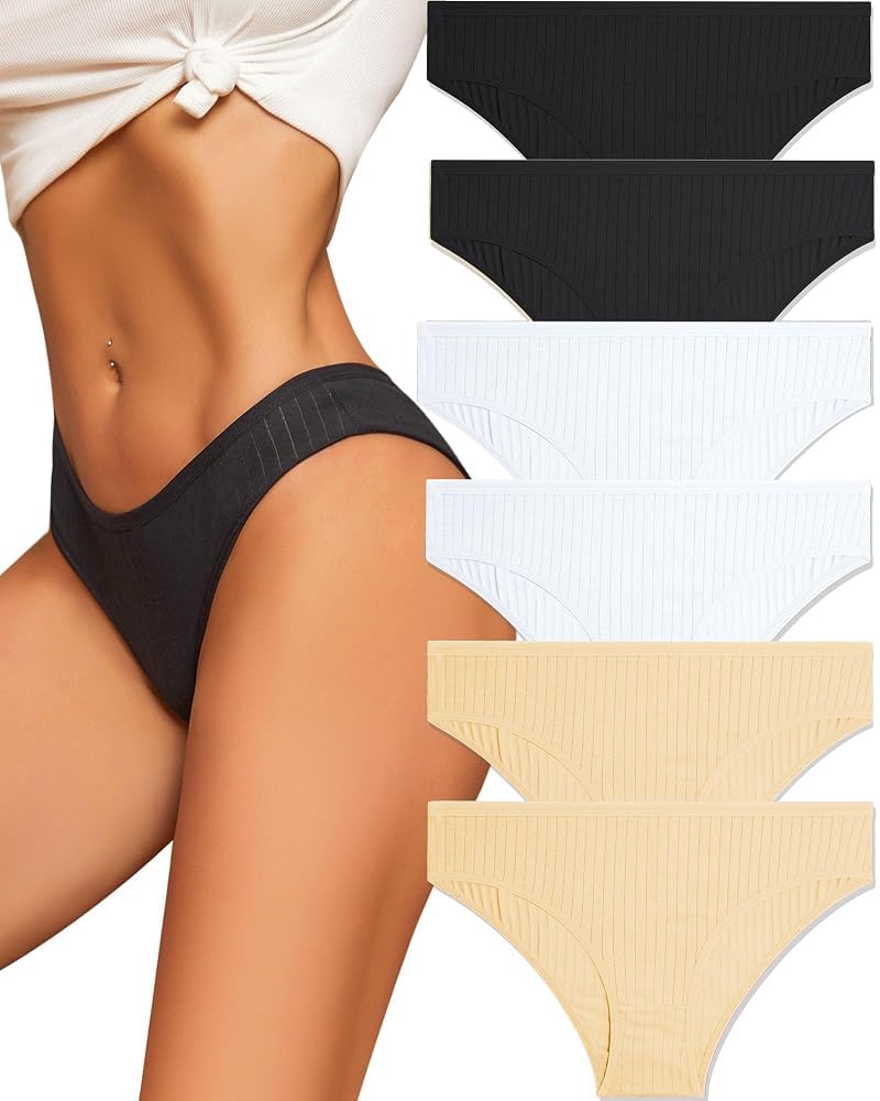 ALL OF ME 6 Pack Mutande Donne Cotone Intimo Donne Scivolare Morbido Hipster Mutandine Sexy Slip Multipack S-XL
