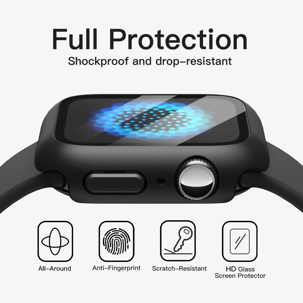 JETech Cover per Apple Watch Series 11/10 46mm, Nero