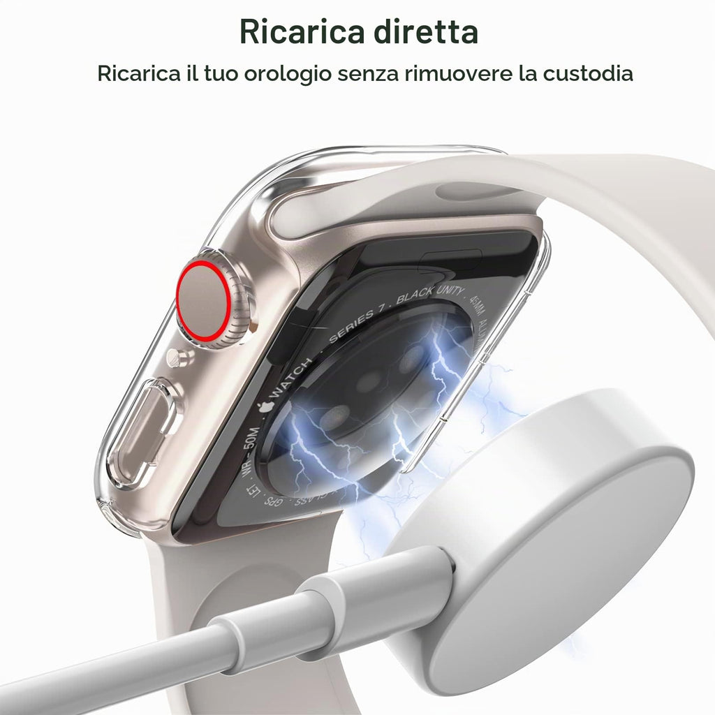 JETech Cover per Apple Watch Series 11/10 46mm, Nero