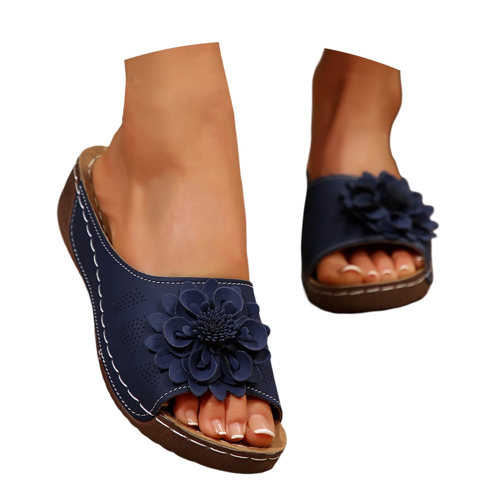 Sandali Donna Ortopediche Scarpe Estive Eleganti Comodi Antiscivolo Ciabatte Leggeri Morbido Pianta Larga Sandalo Per Fascite Plantare Infradito Basso Spiaggia Doccia Gomma Pantofole