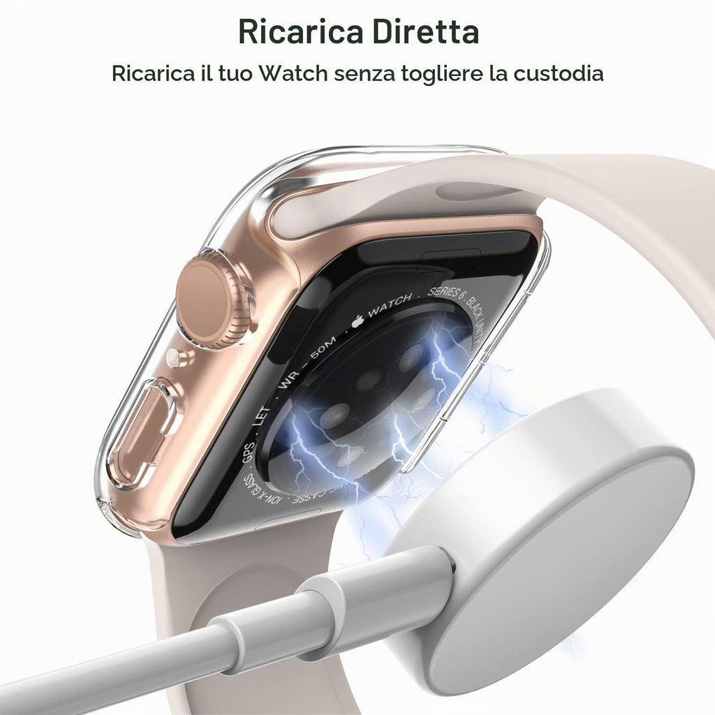 JETech Cover per Apple Watch Series 11/10 46mm, Nero
