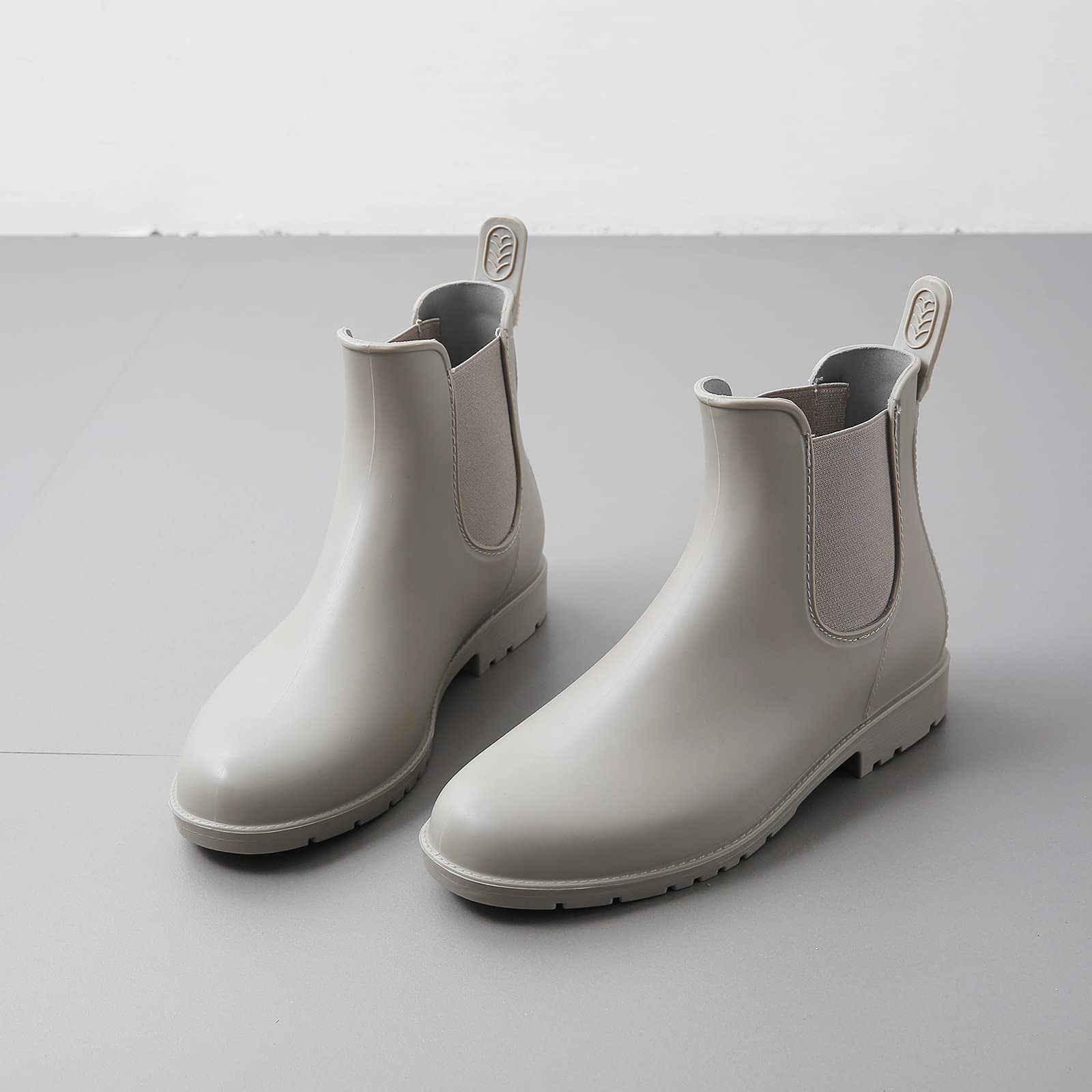 Geweo Stivali Di Gomma Donna Chelsea Uomo Impermeabile Antivento in Nero Marrone Grigio Rosso Bianco Taglia 35-43