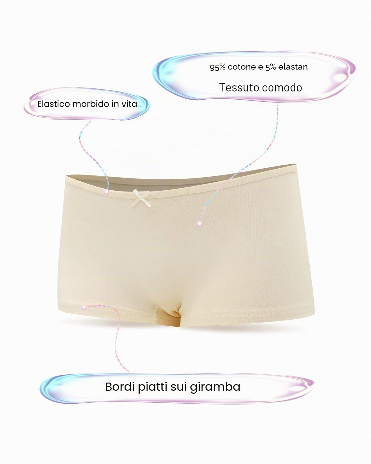 Libella Slip Donna Bassi in Cotone Elasticizzato Mutande Pacco da 6