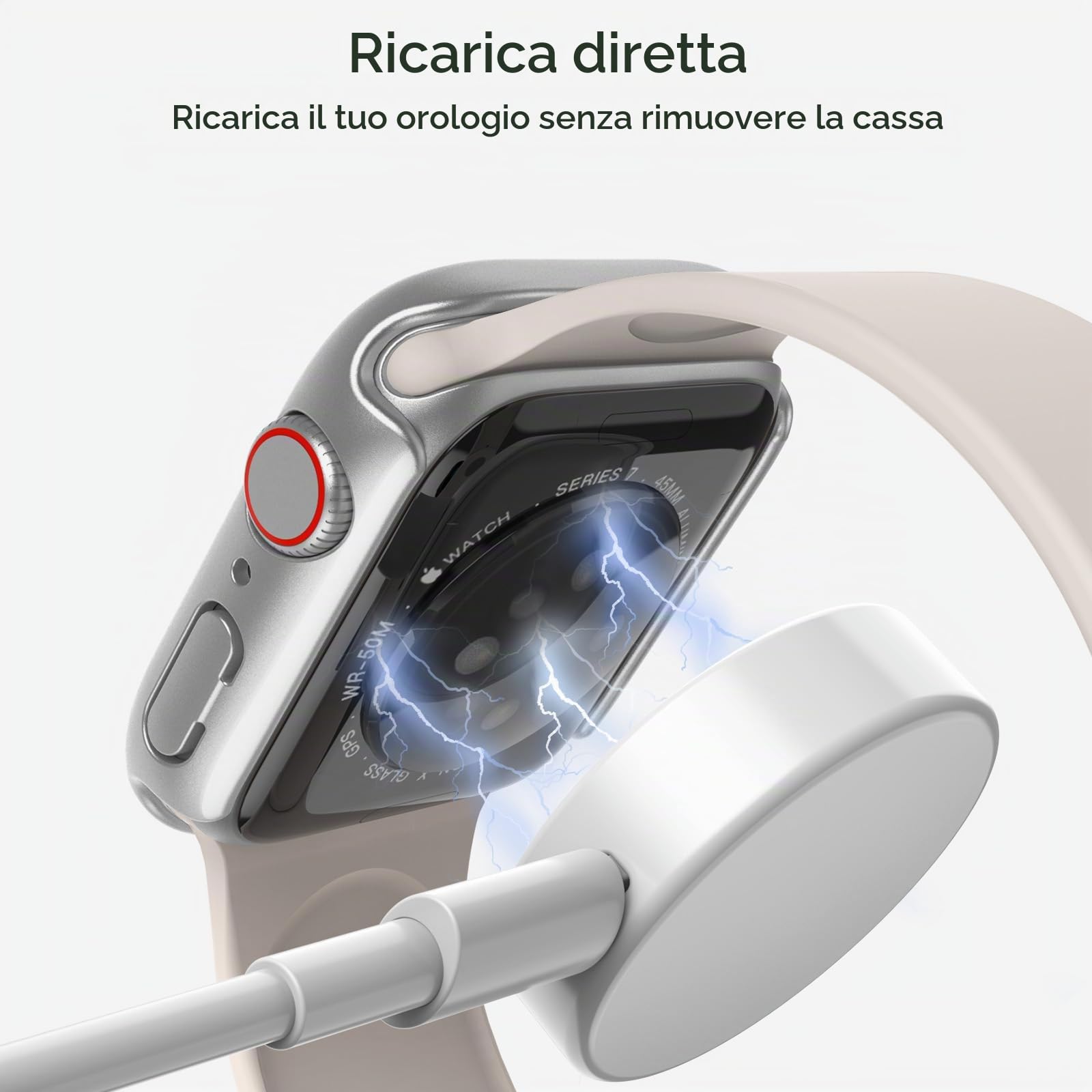 JETech Cover per Apple Watch Series 11/10 46mm, Nero