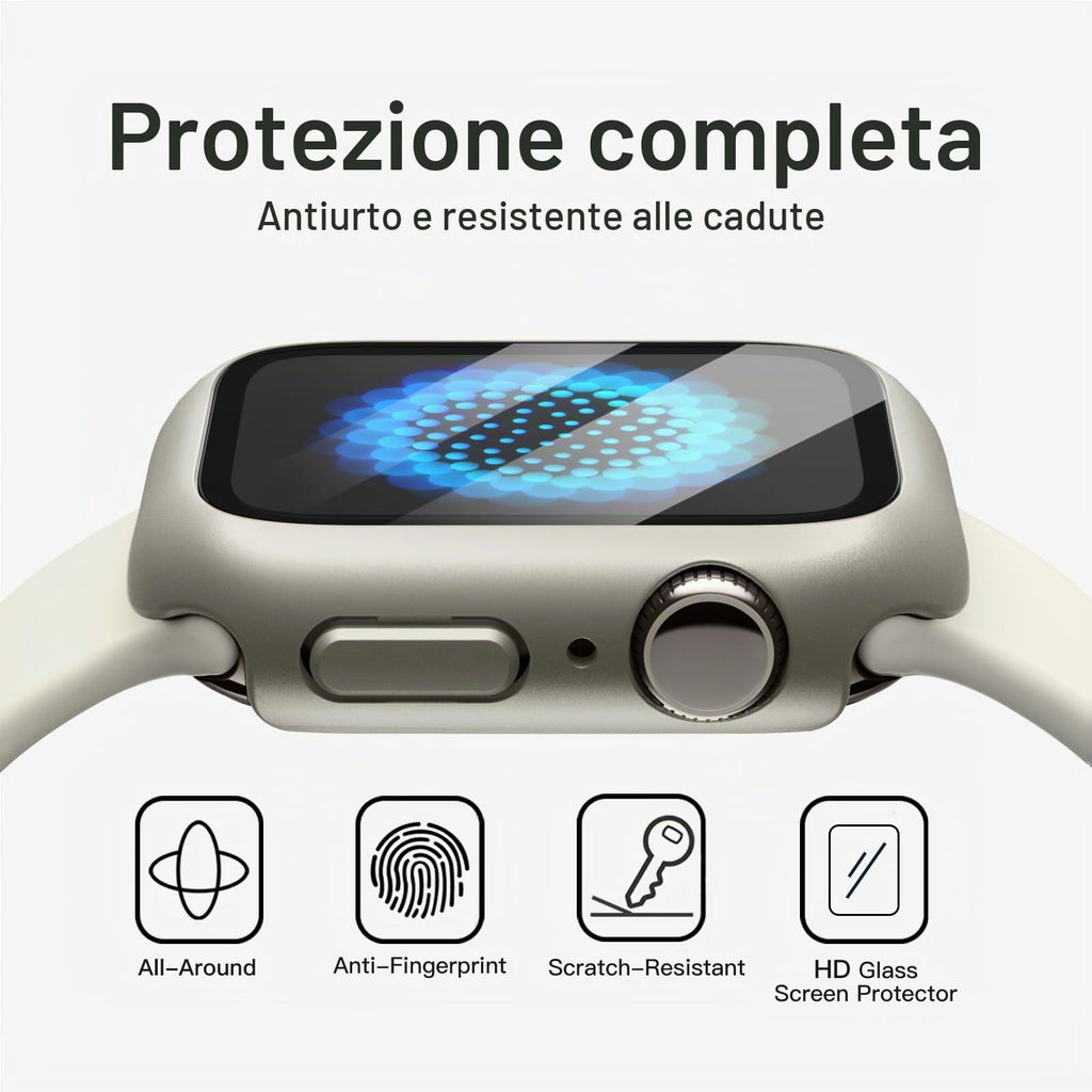 JETech Cover per Apple Watch Series 11/10 46mm, Nero