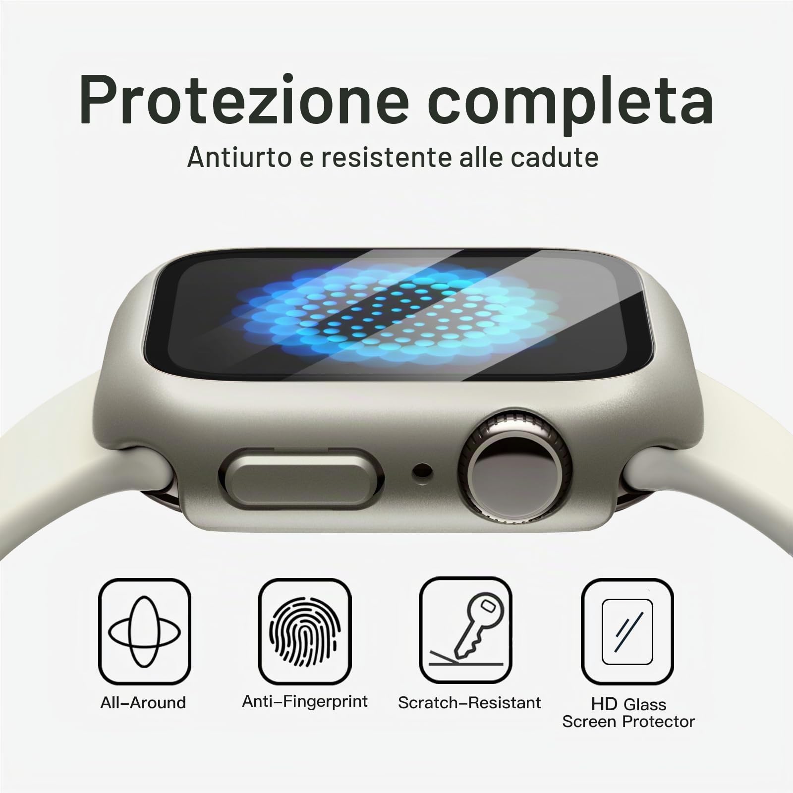JETech Cover per Apple Watch Series 11/10 46mm, Nero