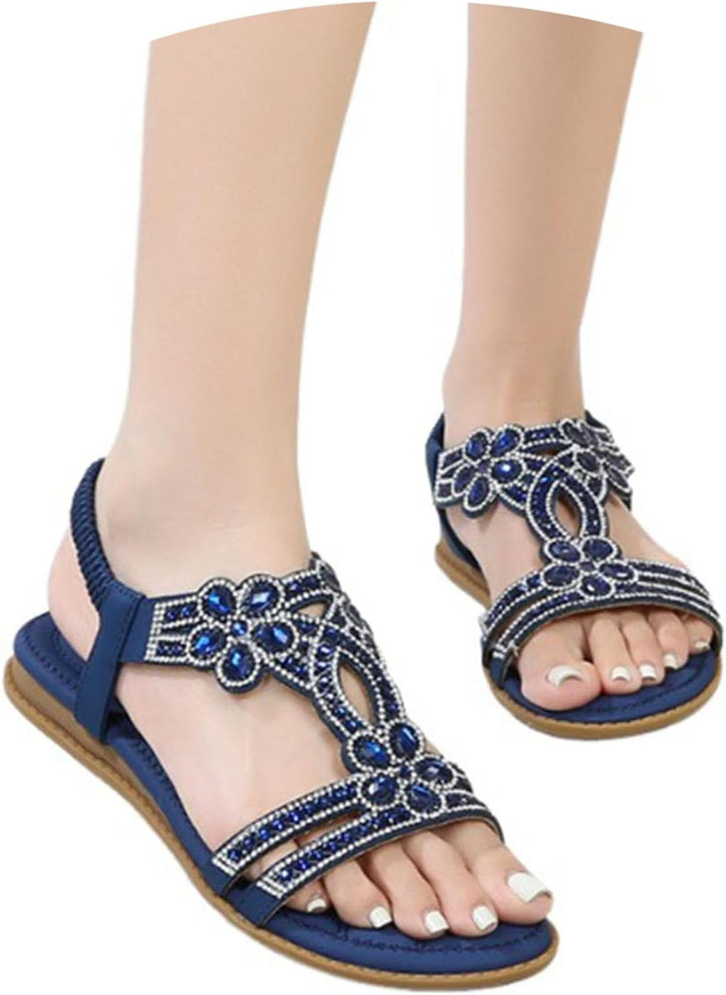 Generico Sandali Donna Estive,Sandali Donna Estive Eleganti,Sandalo Gioiello,Sandalo Da Con Strass,Infradito Con Strass,Infradito Gioiello,sandali Bohémien, Casual Open Toe sandali,sandals argento 39