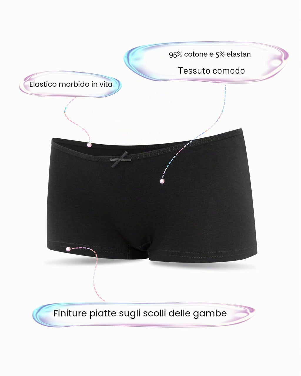 Libella Slip Donna Bassi in Cotone Elasticizzato Mutande Pacco da 6