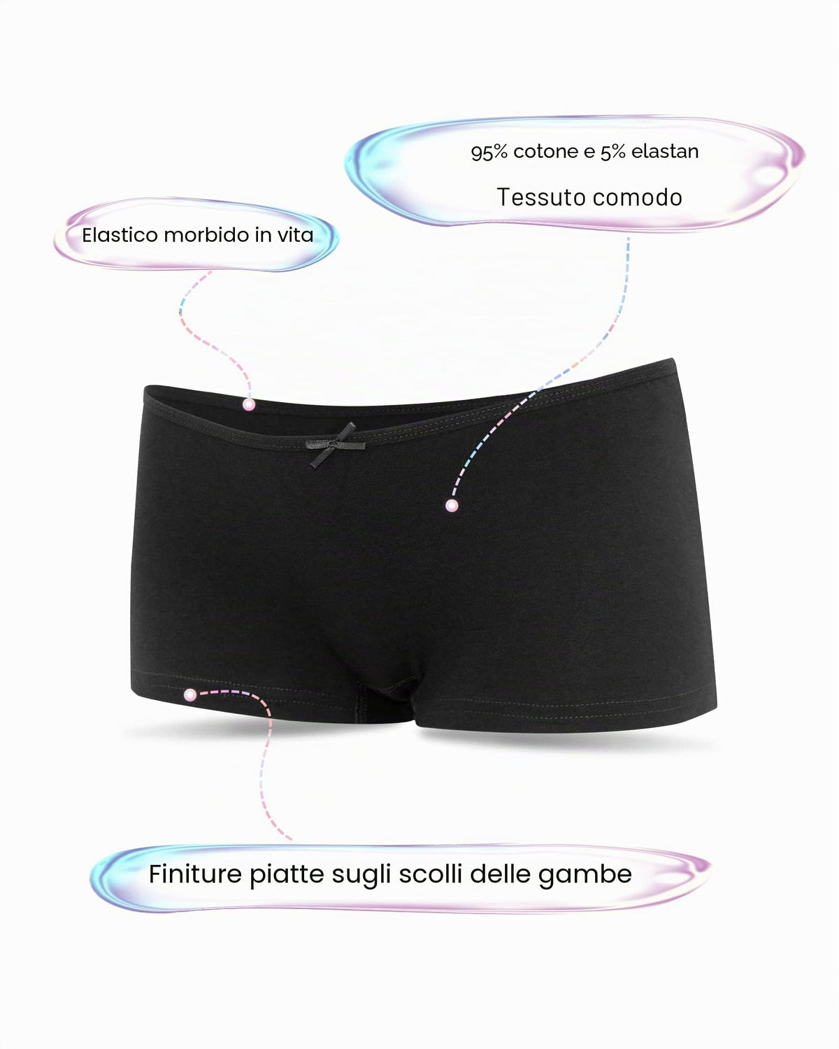 Libella Slip Donna Bassi in Cotone Elasticizzato Mutande Pacco da 6