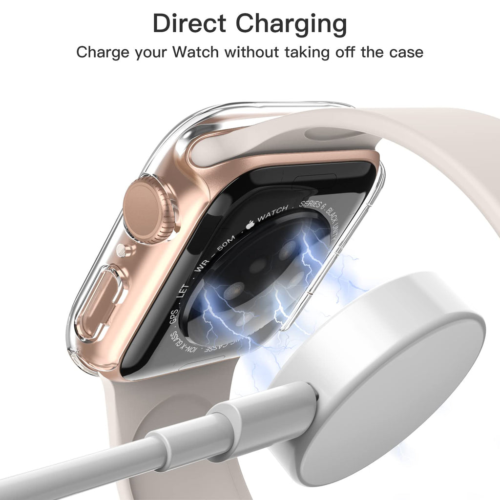 JETech Cover per Apple Watch Series 11/10 46mm, Nero