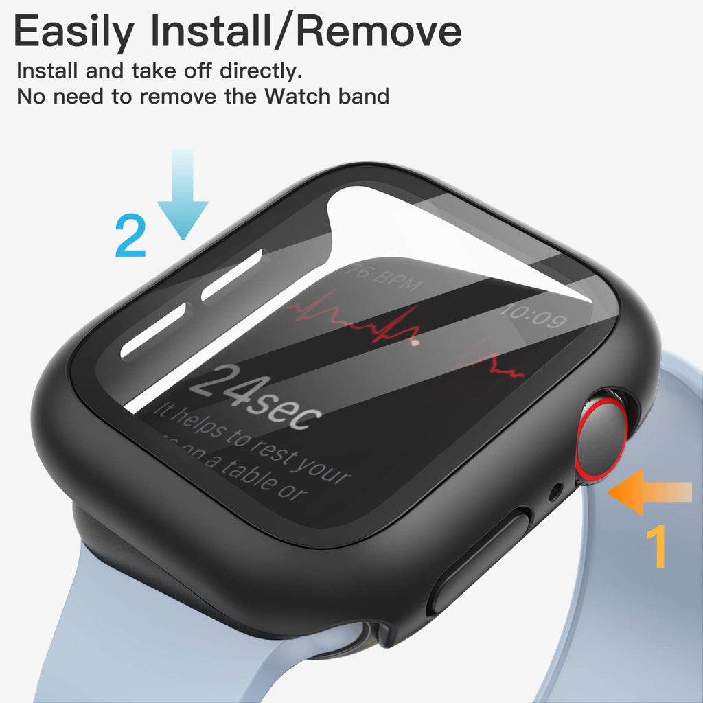 JETech Cover per Apple Watch Series 11/10 46mm, Nero
