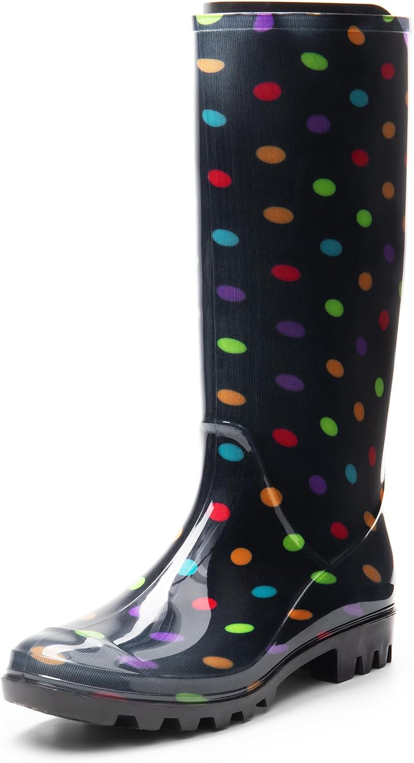 DREAM PAIRS Stivali Pioggia Donna Trasparenti