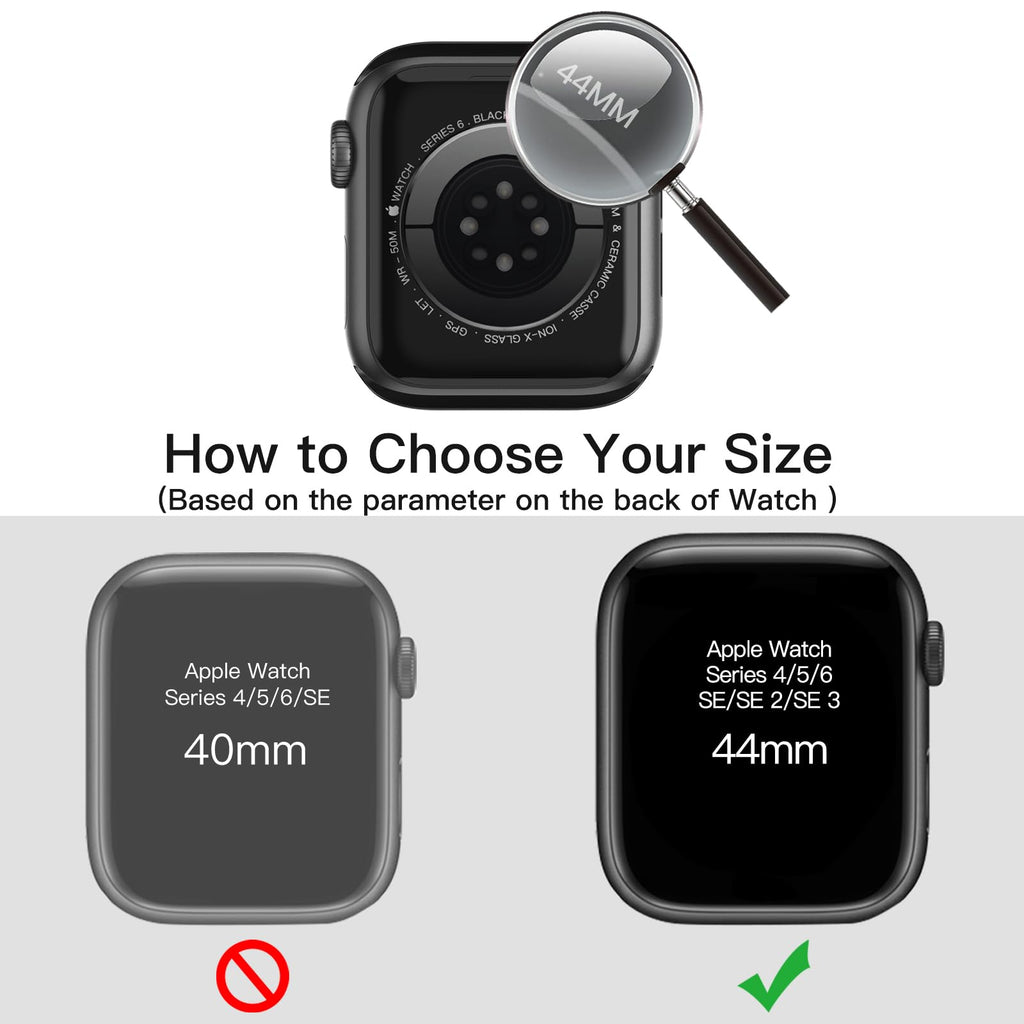 JETech Cover per Apple Watch Series 11/10 46mm, Nero