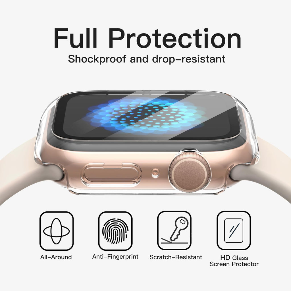 JETech Cover per Apple Watch Series 11/10 46mm, Nero