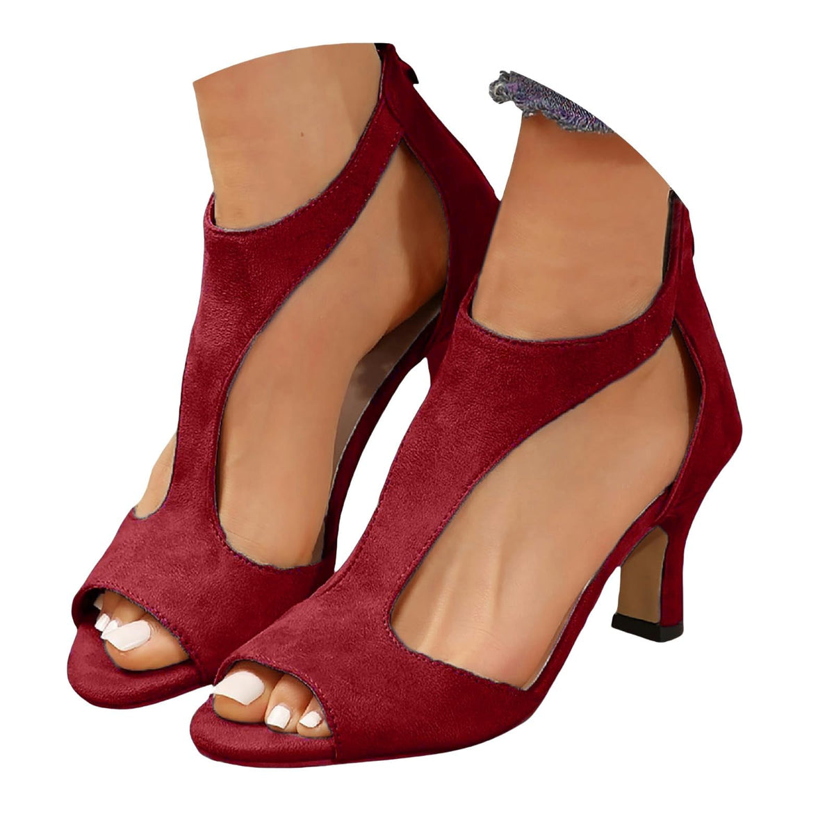 Sandali Donna Estive Eleganti con Tacco Scarpe Estive Comode Elegante Sandali Cerimonia con Cinturino alla Caviglia Heeled Sandal Classiche Neri Fibbie Tacchi Sandalo Sposa Matrimonio Tango Latin