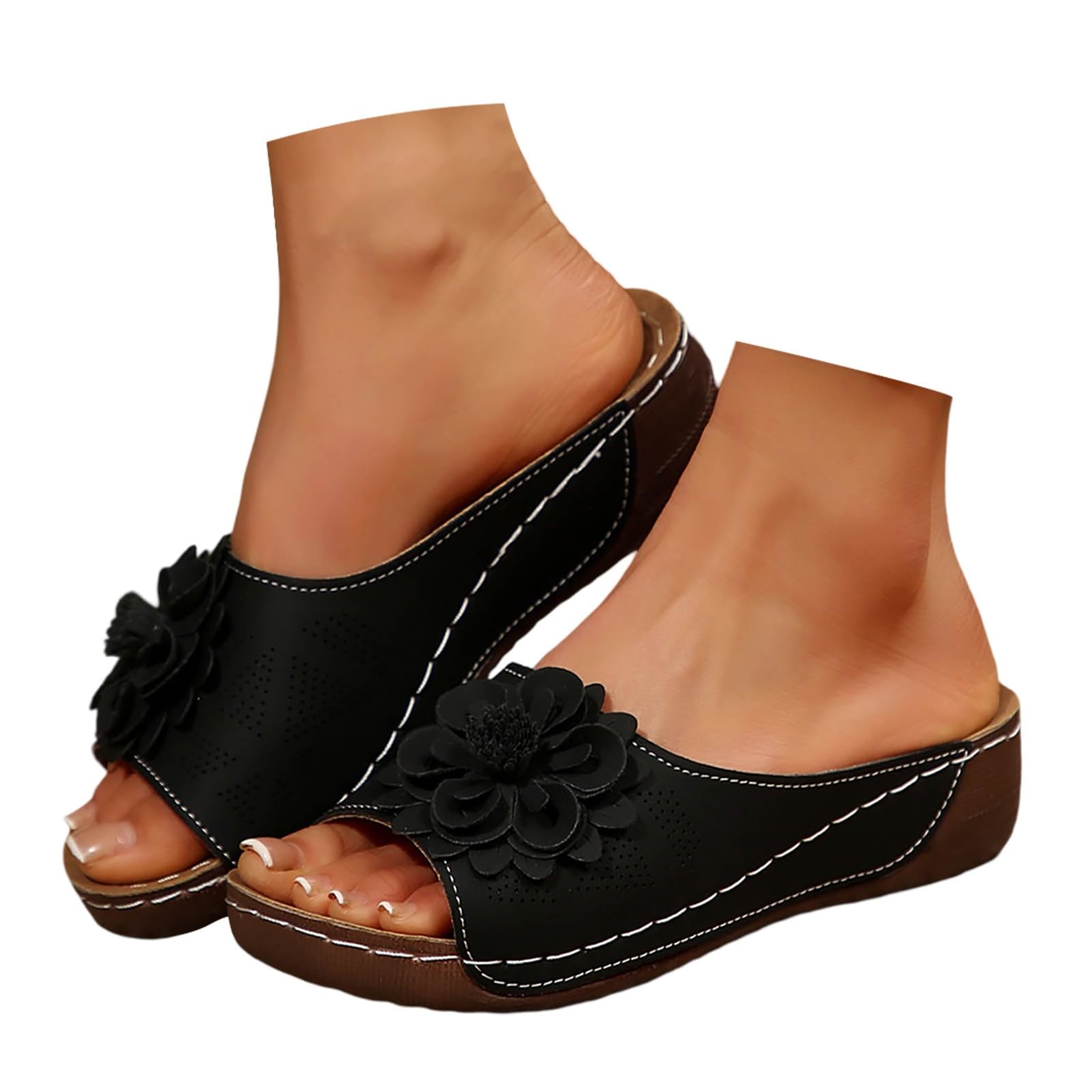 Sandali Donna Ortopediche Scarpe Estive Eleganti Comodi Antiscivolo Ciabatte Leggeri Morbido Pianta Larga Sandalo Per Fascite Plantare Infradito Basso Spiaggia Doccia Gomma Pantofole