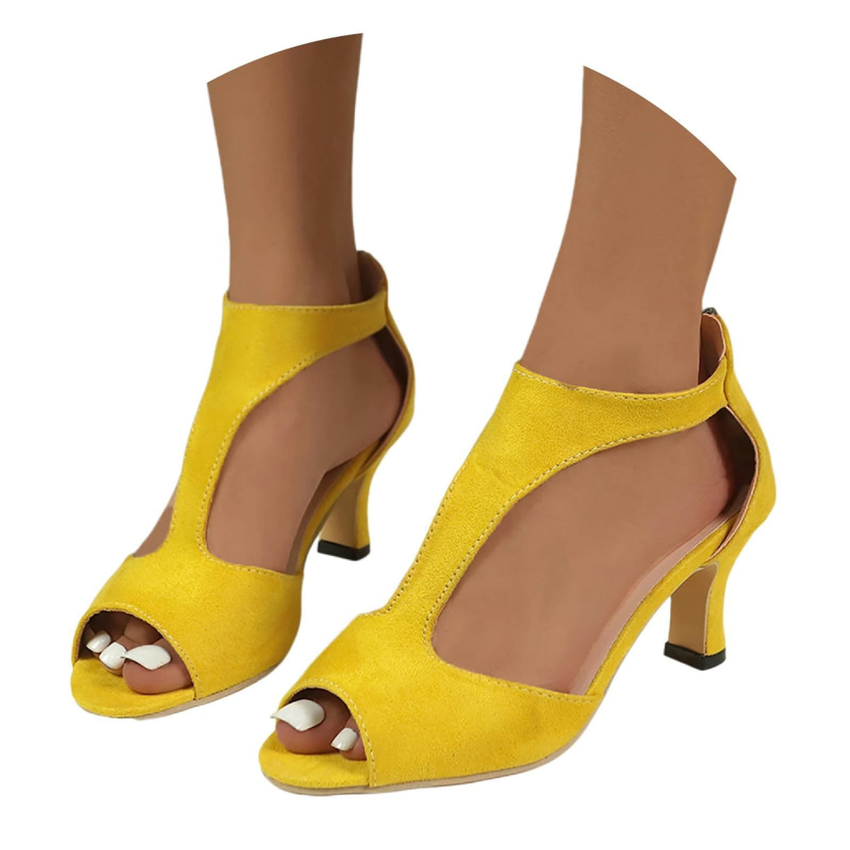 Sandali Donna Estive Eleganti con Tacco Scarpe Estive Comode Elegante Sandali Cerimonia con Cinturino alla Caviglia Heeled Sandal Classiche Neri Fibbie Tacchi Sandalo Sposa Matrimonio Tango Latin