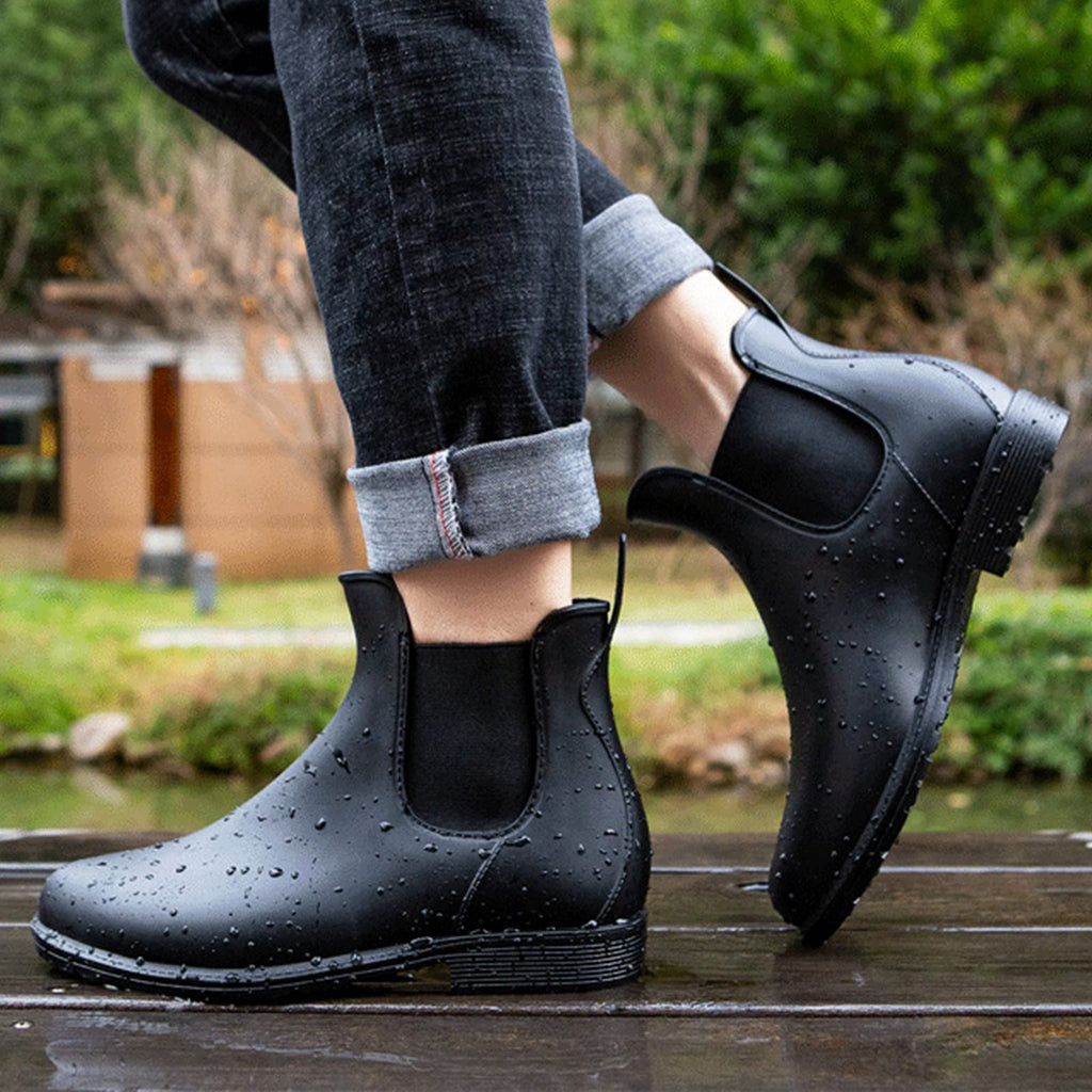 Geweo Stivali Di Gomma Donna Chelsea Uomo Impermeabile Antivento in Nero Marrone Grigio Rosso Bianco Taglia 35-43