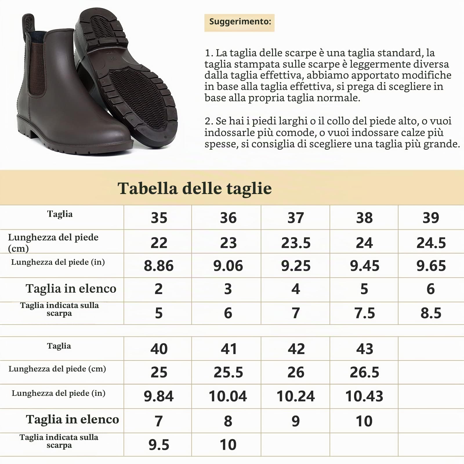 Geweo Stivali Di Gomma Donna Chelsea Uomo Impermeabile Antivento in Nero Marrone Grigio Rosso Bianco Taglia 35-43