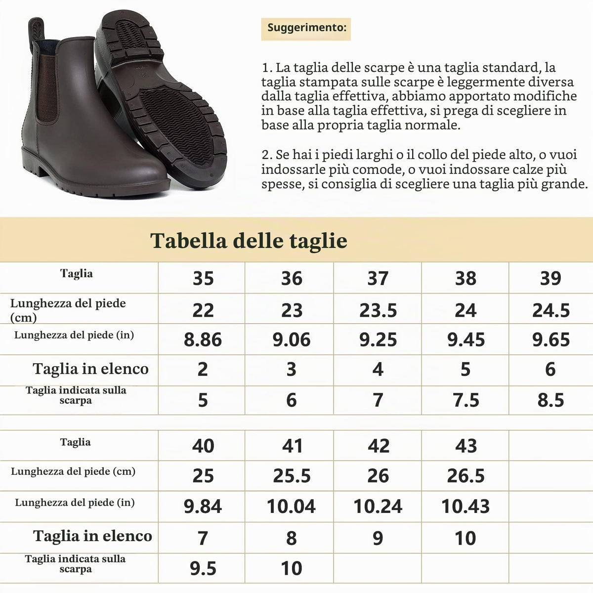 Geweo Stivali Di Gomma Donna Chelsea Uomo Impermeabile Antivento in Nero Marrone Grigio Rosso Bianco Taglia 35-43
