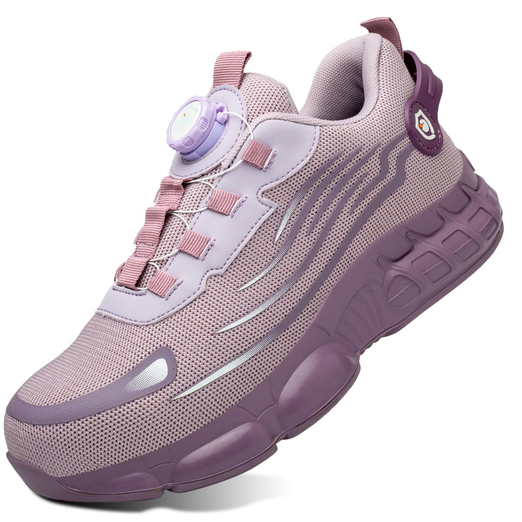 Scarpe Antinfortunistiche Uomo Donna Leggere Traspiranti Sneakers Antiscivolo Scarpe Sicurezza con Punta in Acciaio Regolazione Rapida dei Lacci 36-46 EU