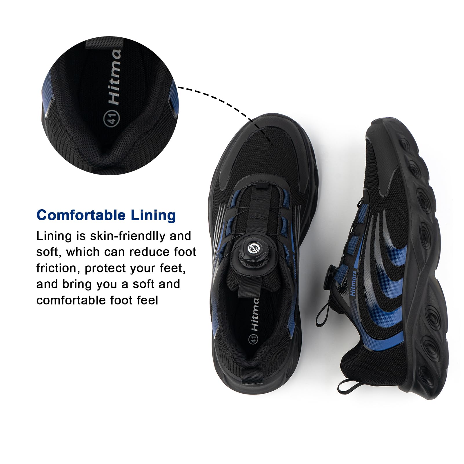 Hitmars Scarpe da Ginnastica Uomo Scarpe Running Uomo Leggere Traspiranti Scarpe da Corsa Sportive Tennis Jogging Outdoor Fitness Sneaker Gr.39-47