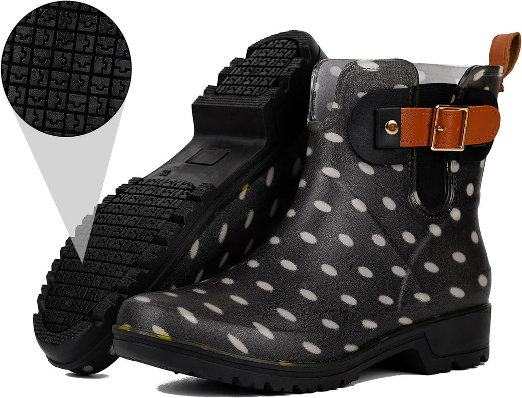Geweo Stivali Di Gomma Donna Chelsea Uomo Impermeabile Antivento in Nero Marrone Grigio Rosso Bianco Taglia 35-43