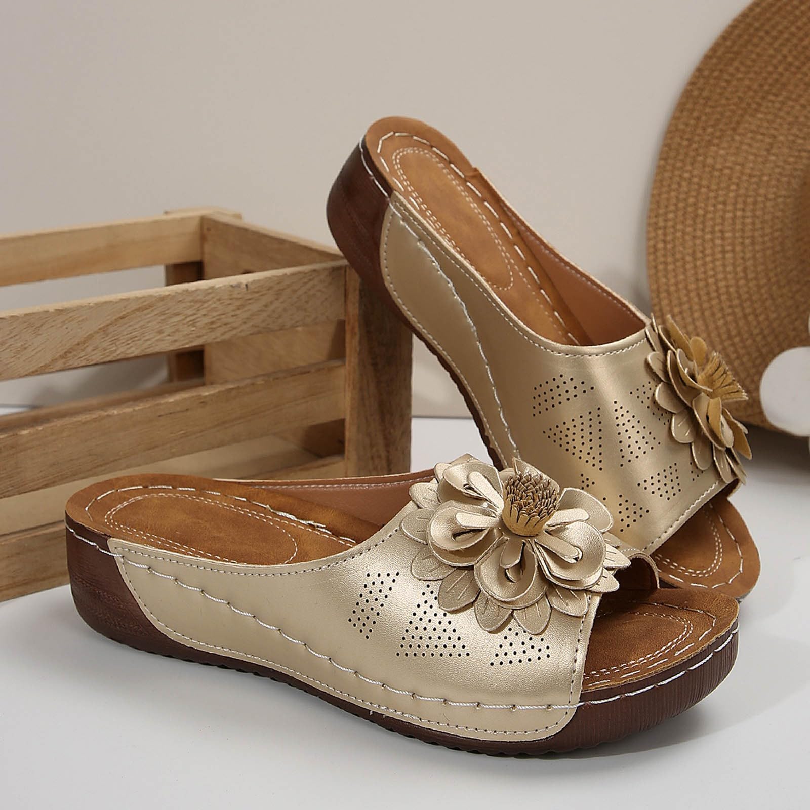 Sandali Donna Ortopediche Scarpe Estive Eleganti Comodi Antiscivolo Ciabatte Leggeri Morbido Pianta Larga Sandalo Per Fascite Plantare Infradito Basso Spiaggia Doccia Gomma Pantofole