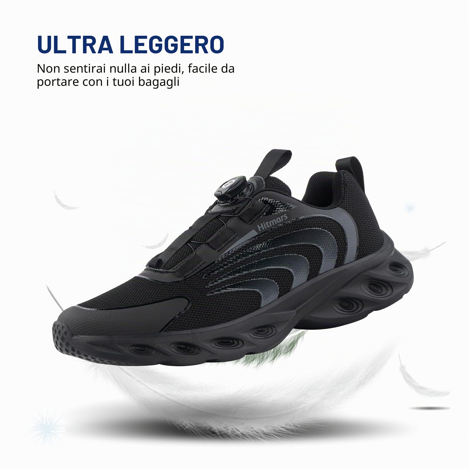 Hitmars Scarpe da Ginnastica Uomo Scarpe Running Uomo Leggere Traspiranti Scarpe da Corsa Sportive Tennis Jogging Outdoor Fitness Sneaker Gr.39-47