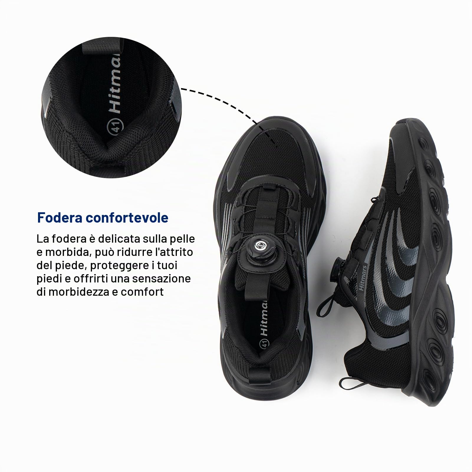 Hitmars Scarpe da Ginnastica Uomo Scarpe Running Uomo Leggere Traspiranti Scarpe da Corsa Sportive Tennis Jogging Outdoor Fitness Sneaker Gr.39-47