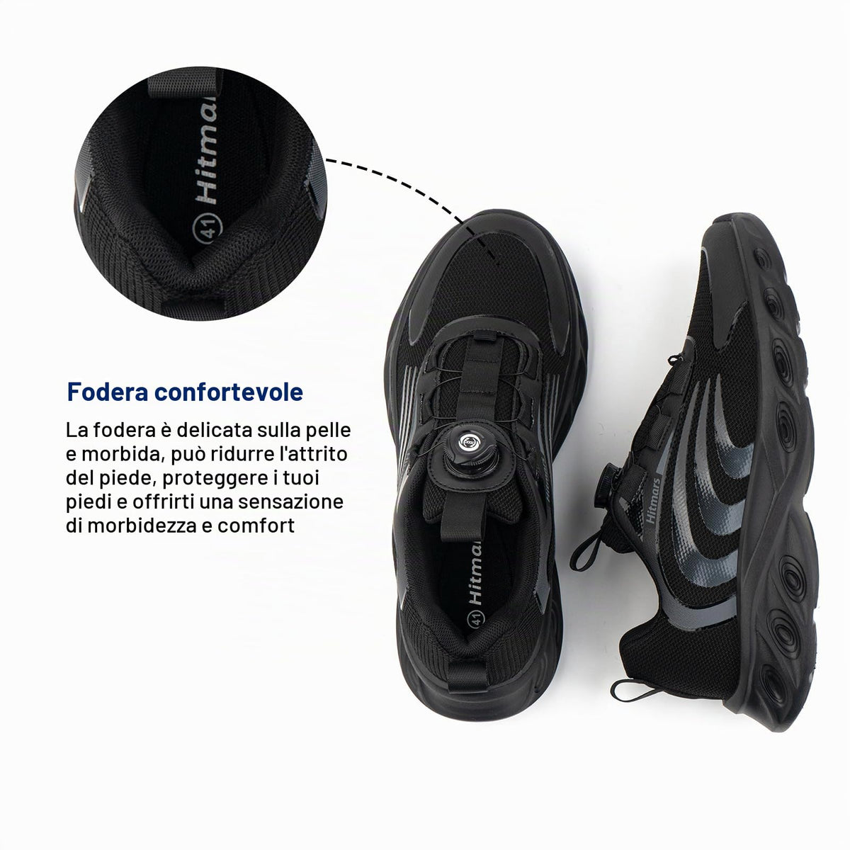 Hitmars Scarpe da Ginnastica Uomo Scarpe Running Uomo Leggere Traspiranti Scarpe da Corsa Sportive Tennis Jogging Outdoor Fitness Sneaker Gr.39-47