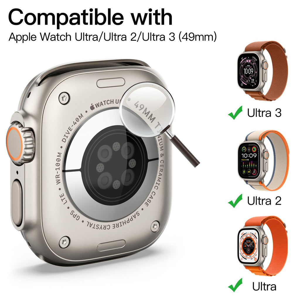 JETech Cover per Apple Watch Series 11/10 46mm, Nero