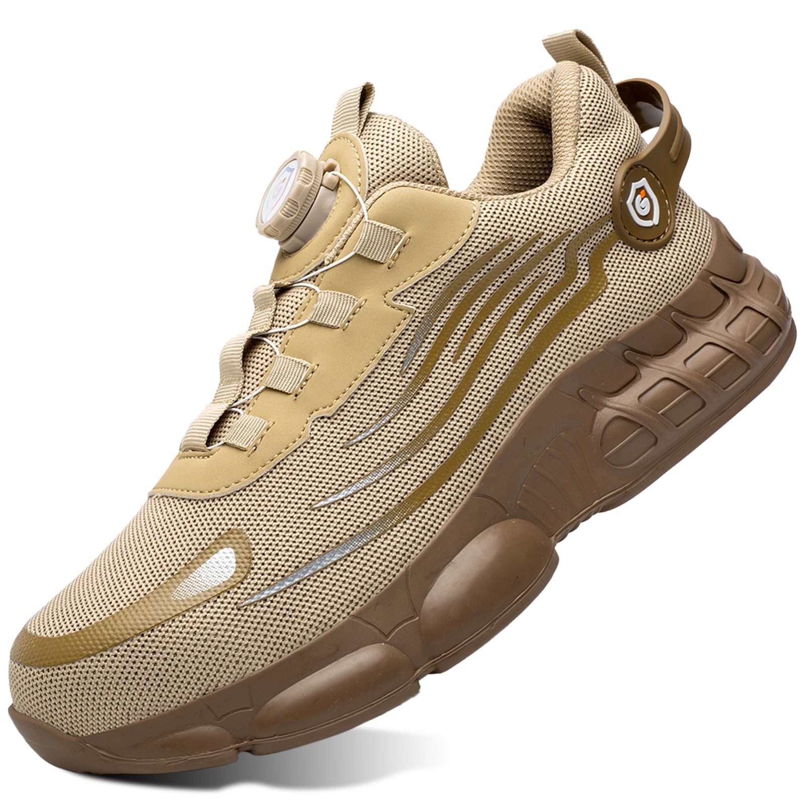 Scarpe Antinfortunistiche Uomo Donna Leggere Traspiranti Sneakers Antiscivolo Scarpe Sicurezza con Punta in Acciaio Regolazione Rapida dei Lacci 36-46 EU