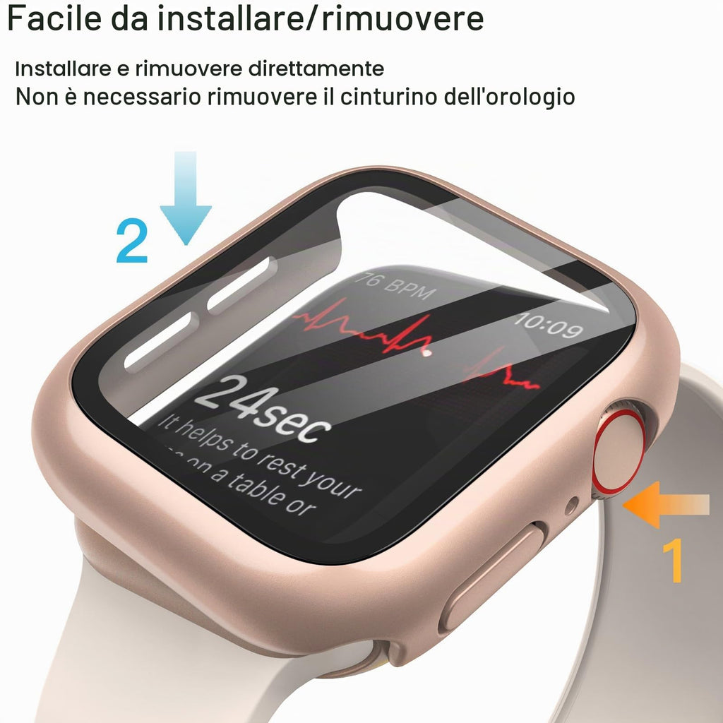 JETech Cover per Apple Watch Series 11/10 46mm, Nero