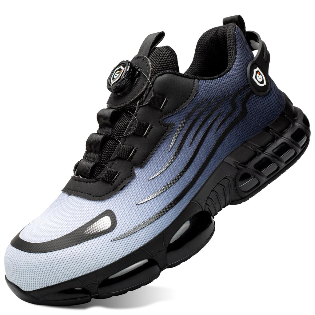 Scarpe Antinfortunistiche Uomo Donna Leggere Traspiranti Sneakers Antiscivolo Scarpe Sicurezza con Punta in Acciaio Regolazione Rapida dei Lacci 36-46 EU