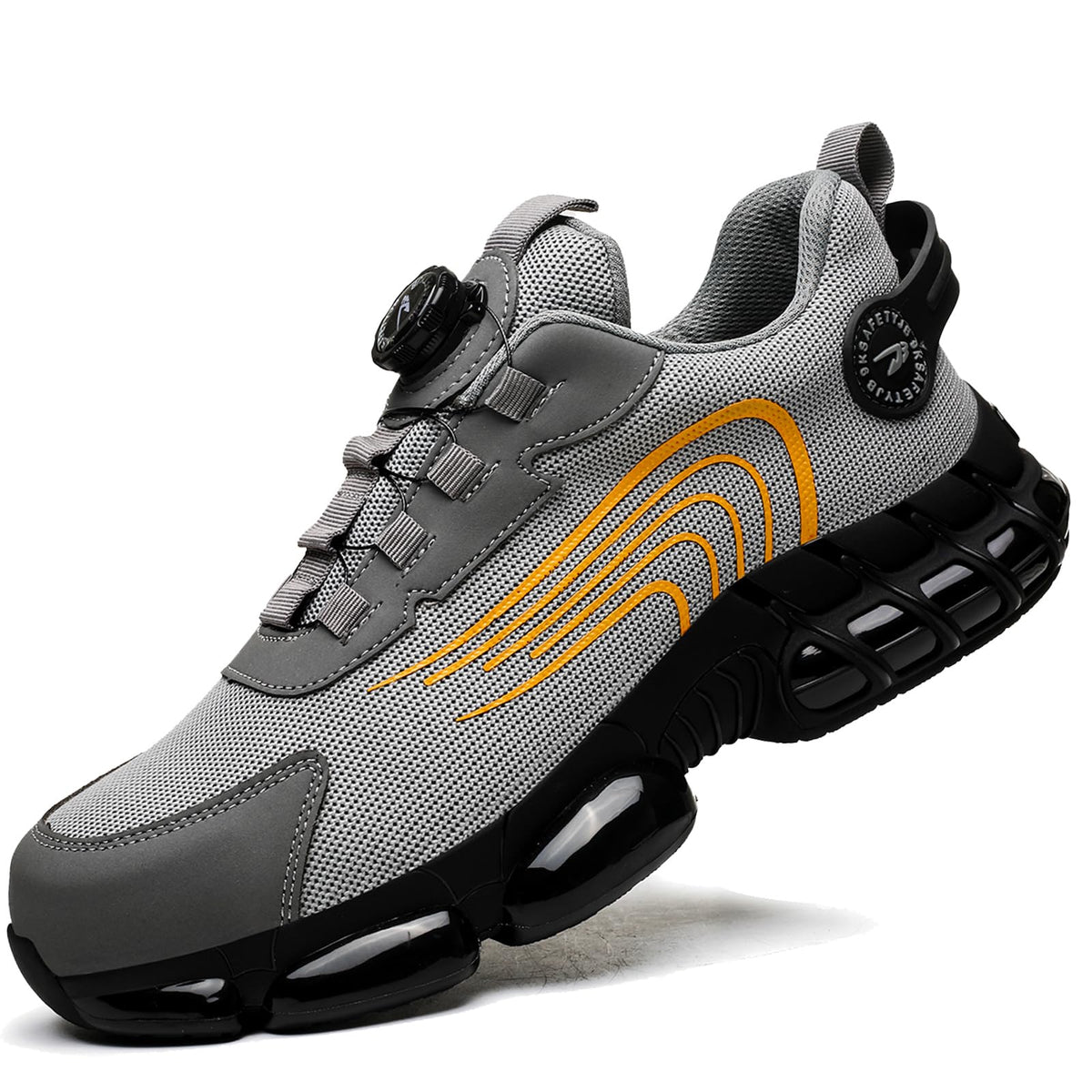Scarpe Antinfortunistiche Uomo Donna Leggere Traspiranti Sneakers Antiscivolo Scarpe Sicurezza con Punta in Acciaio Regolazione Rapida dei Lacci 36-46 EU