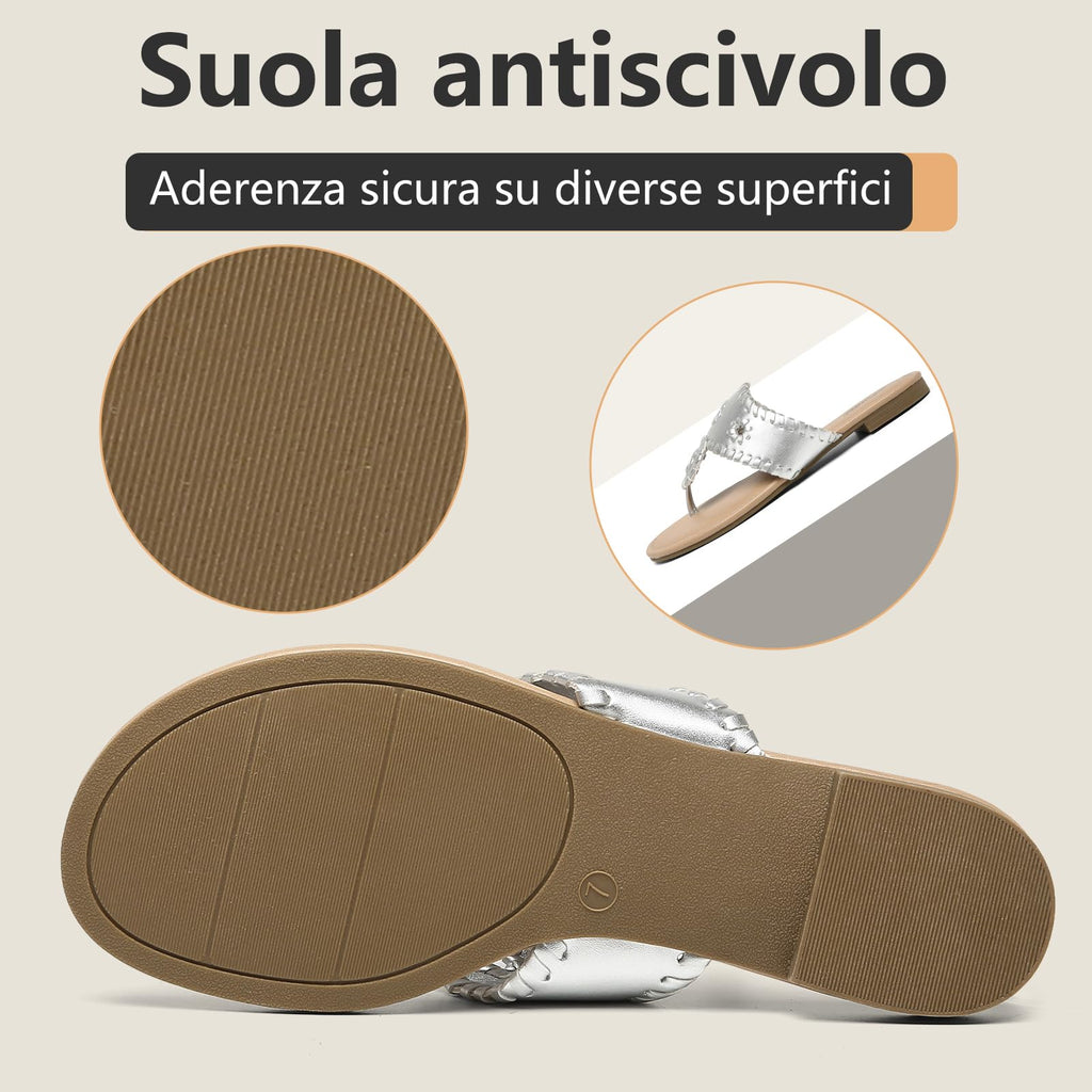 katliu Sandali Donna Infradito Estivi con Cucitura 36-42
