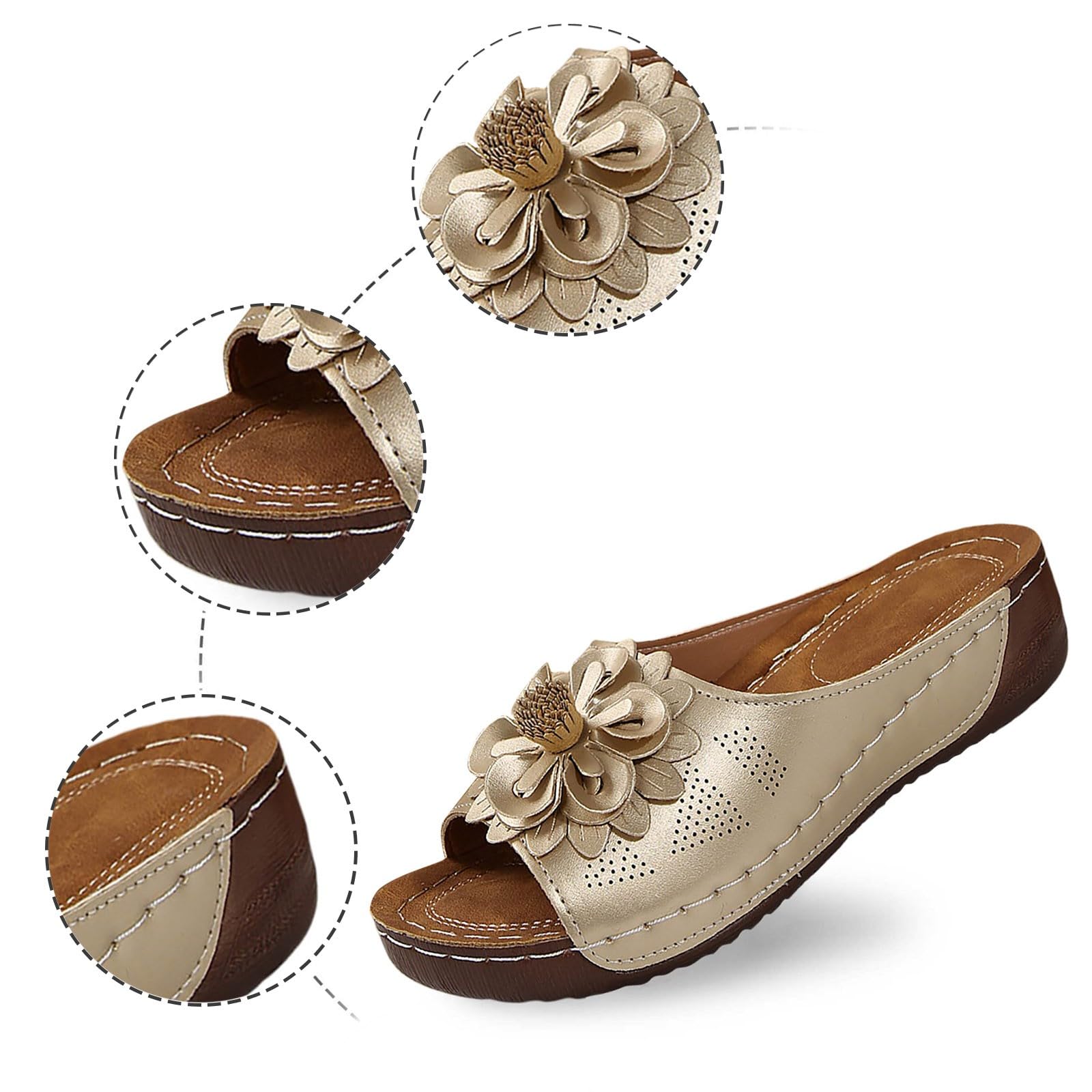 Sandali Donna Ortopediche Scarpe Estive Eleganti Comodi Antiscivolo Ciabatte Leggeri Morbido Pianta Larga Sandalo Per Fascite Plantare Infradito Basso Spiaggia Doccia Gomma Pantofole