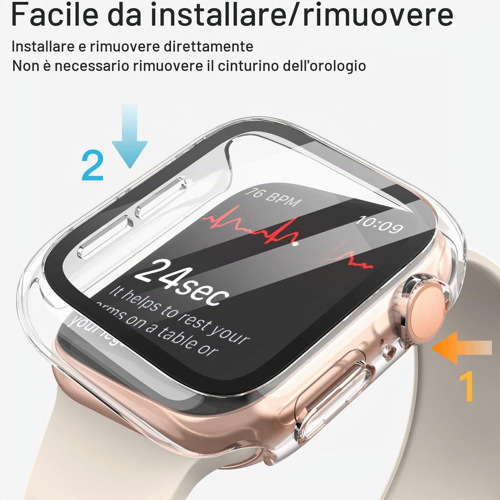 JETech Cover per Apple Watch Series 11/10 46mm, Nero