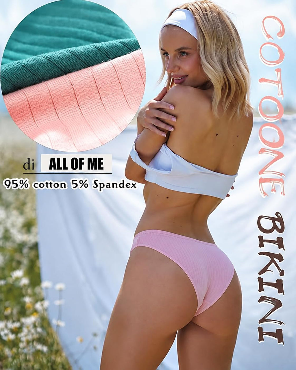ALL OF ME 6 Pack Mutande Donne Cotone Intimo Donne Scivolare Morbido Hipster Mutandine Sexy Slip Multipack S-XL