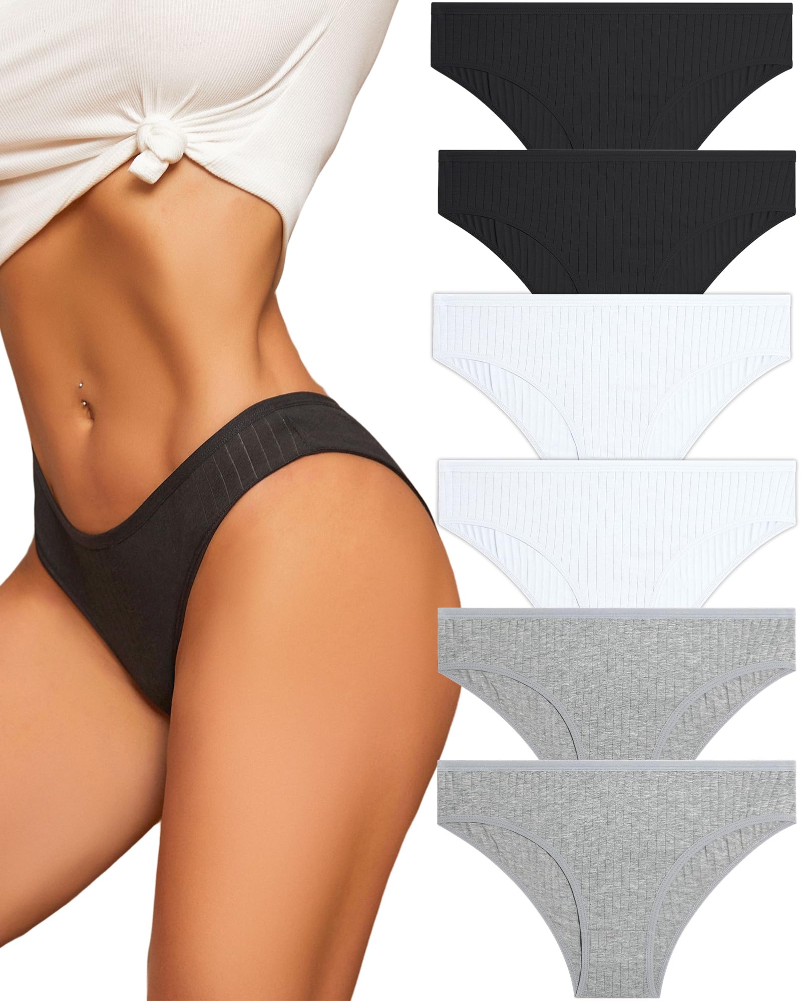 ALL OF ME 6 Pack Mutande Donne Cotone Intimo Donne Scivolare Morbido Hipster Mutandine Sexy Slip Multipack S-XL