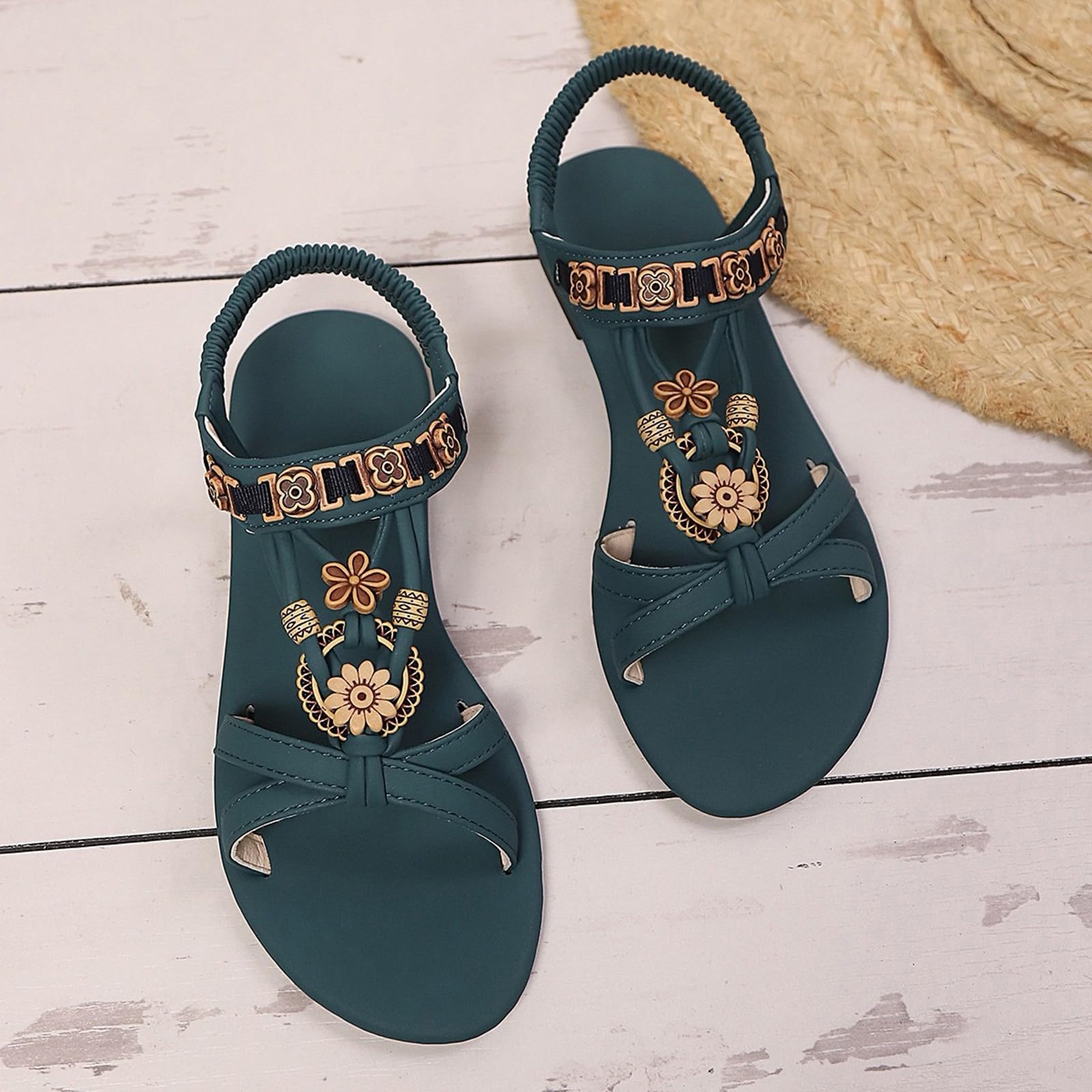 Sandali Donna Estive Eleganti Sandali Gioiello Comode Bassi Sandalo con Strass Bohemia Flip Flops Mare Ciabatte Open Toe Tacco Basso Gladiatore Sandalo Aperte 2025
