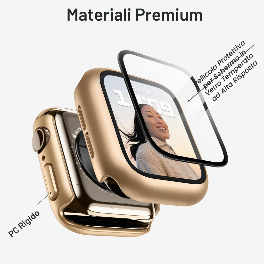 JETech Cover per Apple Watch Series 11/10 46mm, Nero