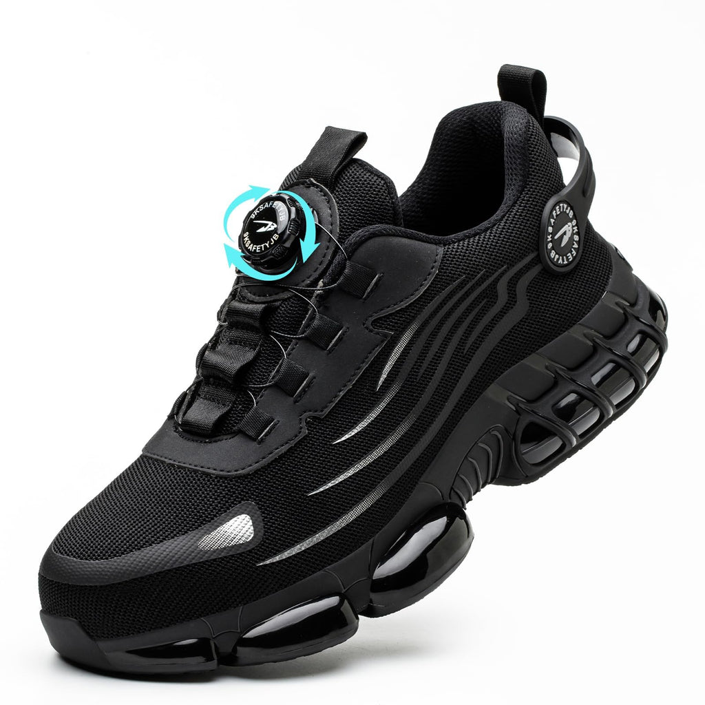Scarpe Antinfortunistiche Uomo Donna Leggere Traspiranti Sneakers Antiscivolo Scarpe Sicurezza con Punta in Acciaio Regolazione Rapida dei Lacci 36-46 EU