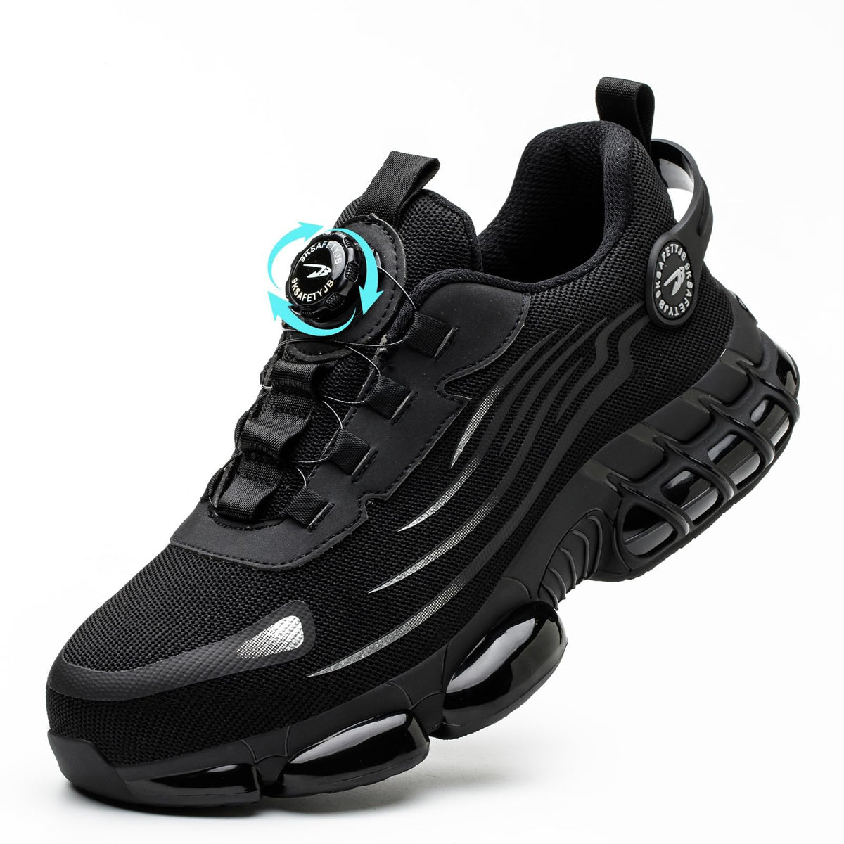 Scarpe Antinfortunistiche Uomo Donna Leggere Traspiranti Sneakers Antiscivolo Scarpe Sicurezza con Punta in Acciaio Regolazione Rapida dei Lacci 36-46 EU