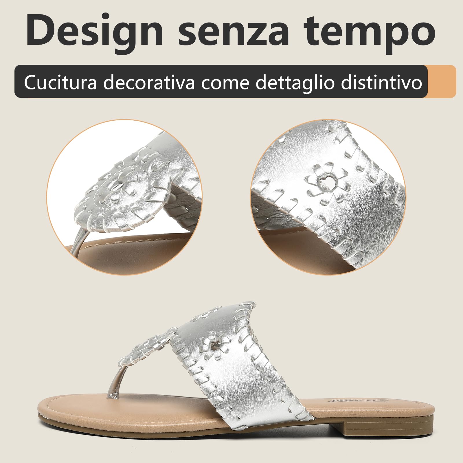 katliu Sandali Donna Infradito Estivi con Cucitura 36-42