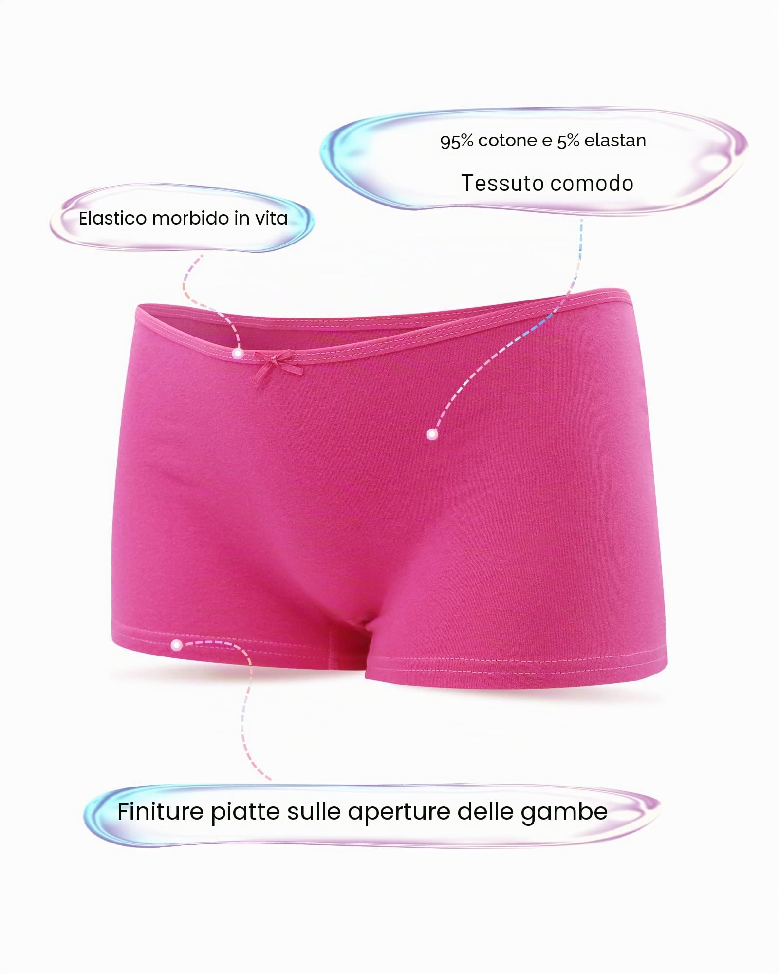 Libella Slip Donna Bassi in Cotone Elasticizzato Mutande Pacco da 6