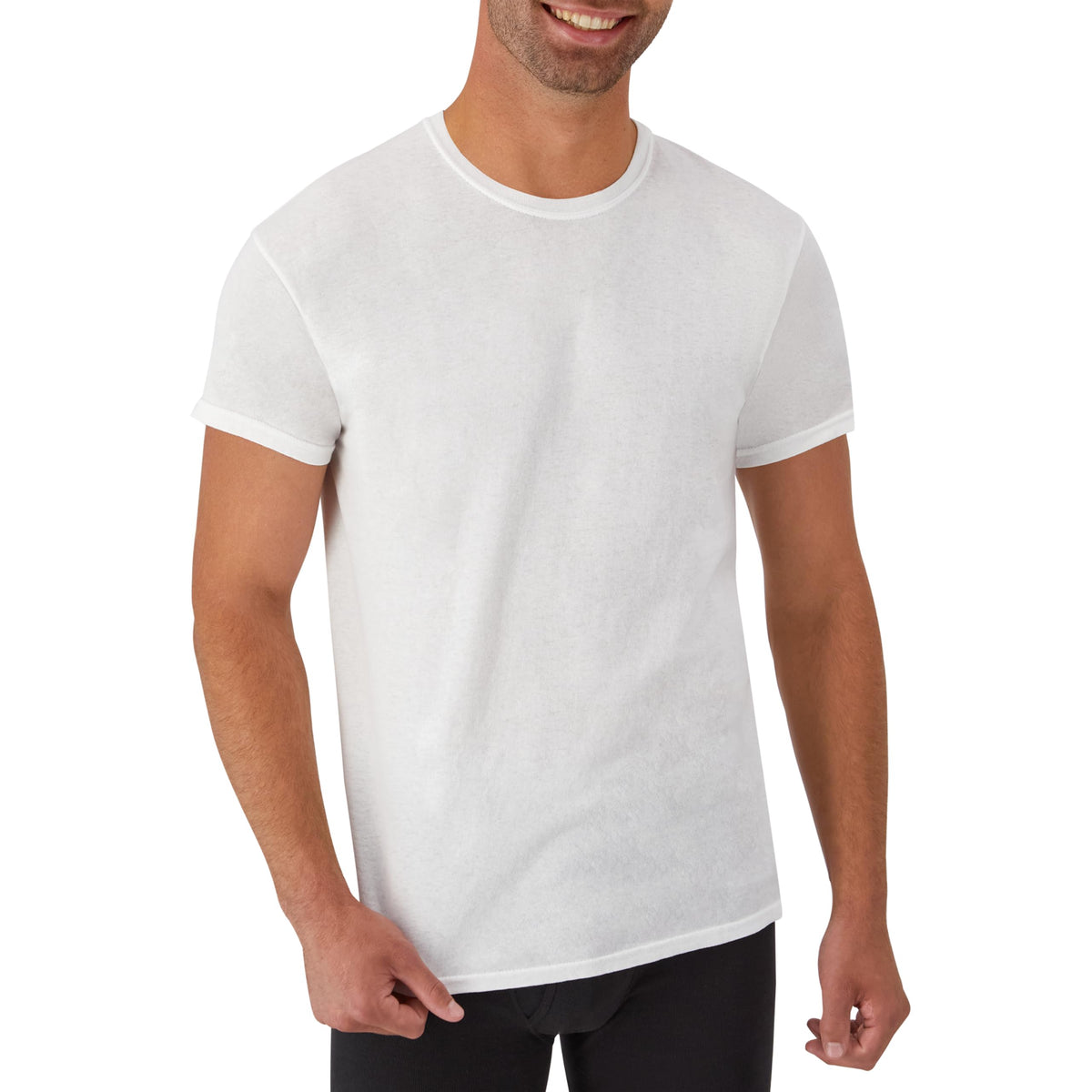 Hanes Men's Undershirt Packs, Stay-Tucked Soft Cotton Undershirts, Best Undershirts for Men, White/Black/Asstd Multipacks