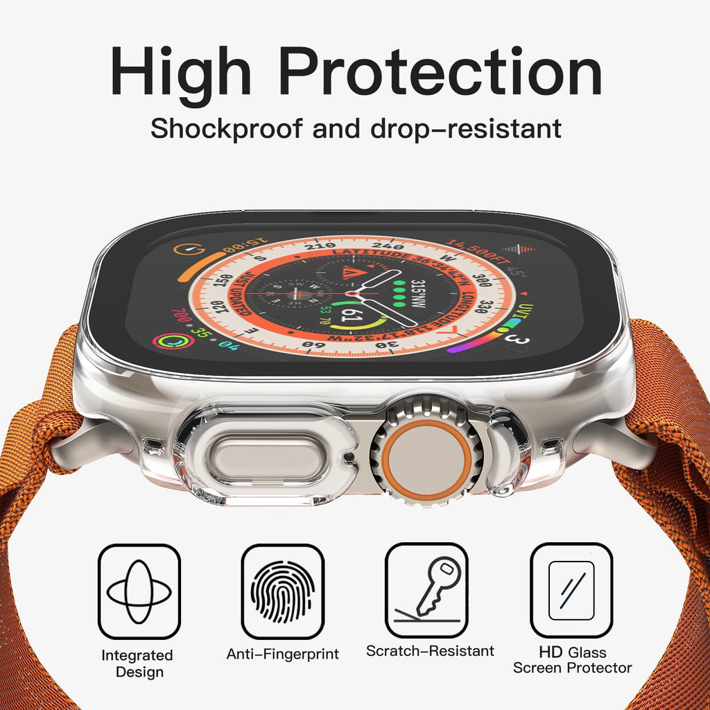 JETech Cover per Apple Watch Series 11/10 46mm, Nero
