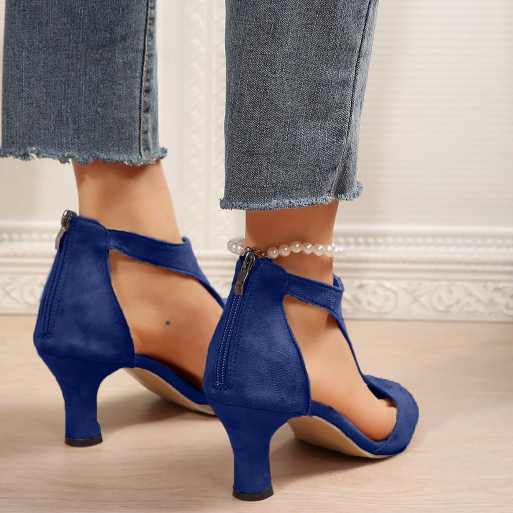 Sandali Donna Estive Eleganti con Tacco Scarpe Estive Comode Elegante Sandali Cerimonia con Cinturino alla Caviglia Heeled Sandal Classiche Neri Fibbie Tacchi Sandalo Sposa Matrimonio Tango Latin